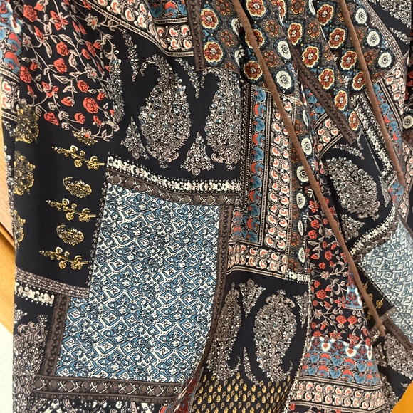 Wrangler Blue Gray Tie Front Tank Top - Picture 5 of 5